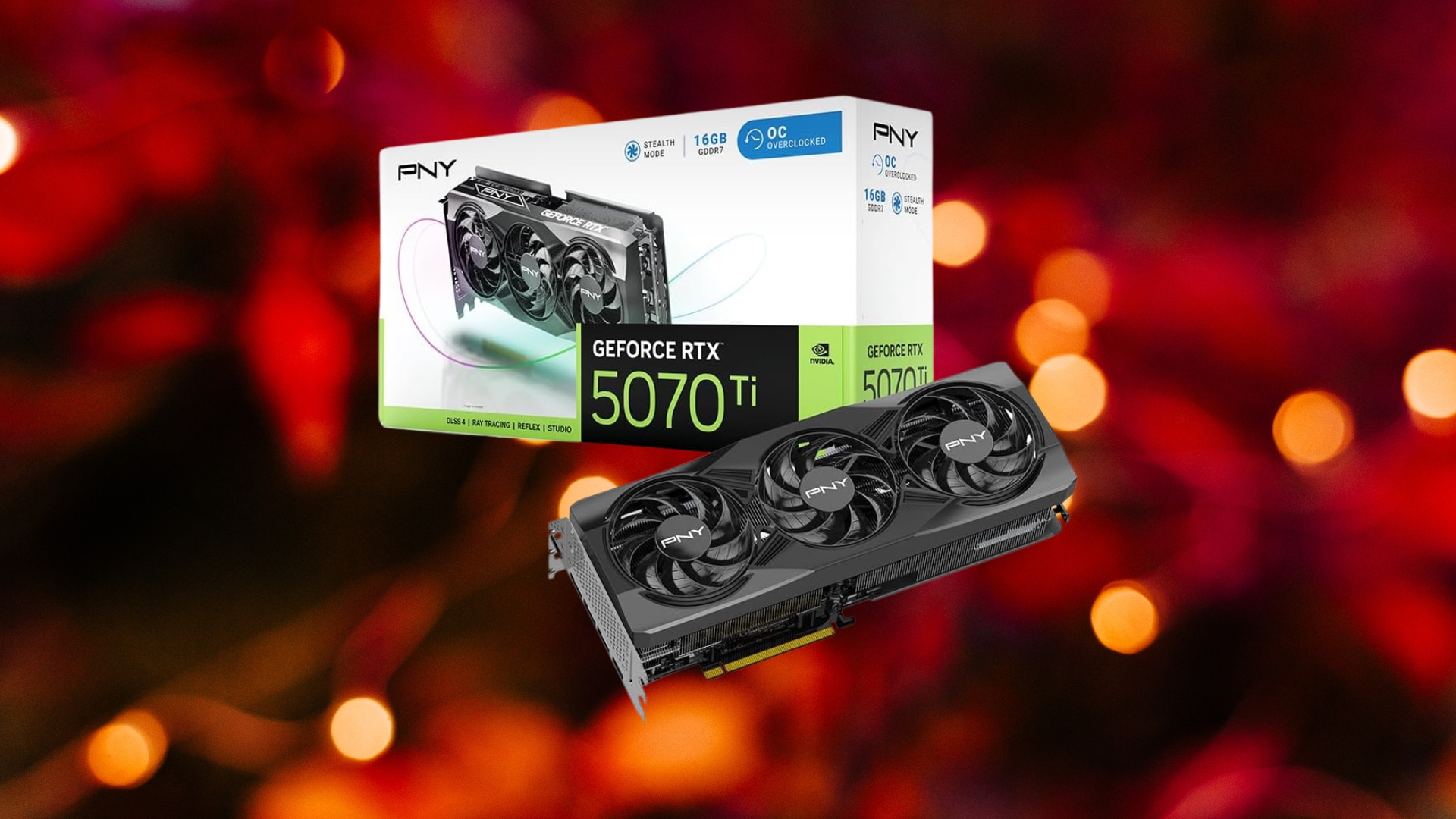 PNY Placa gráfica GeForce RTX 5070Ti 16GB OC