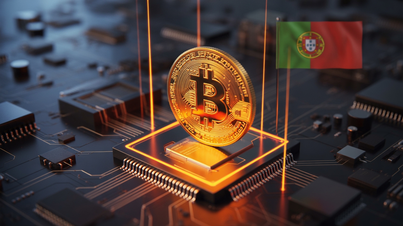 criptomoeda com bandeira de portugal