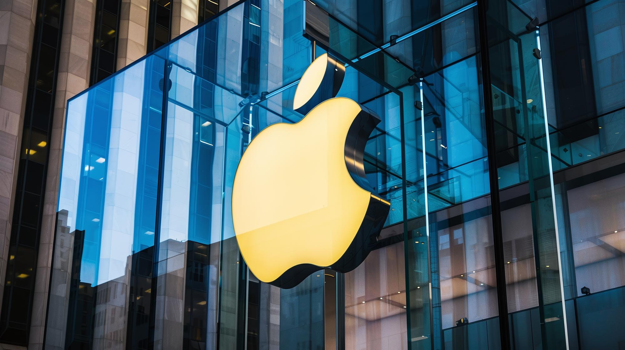 Apple logo em parede