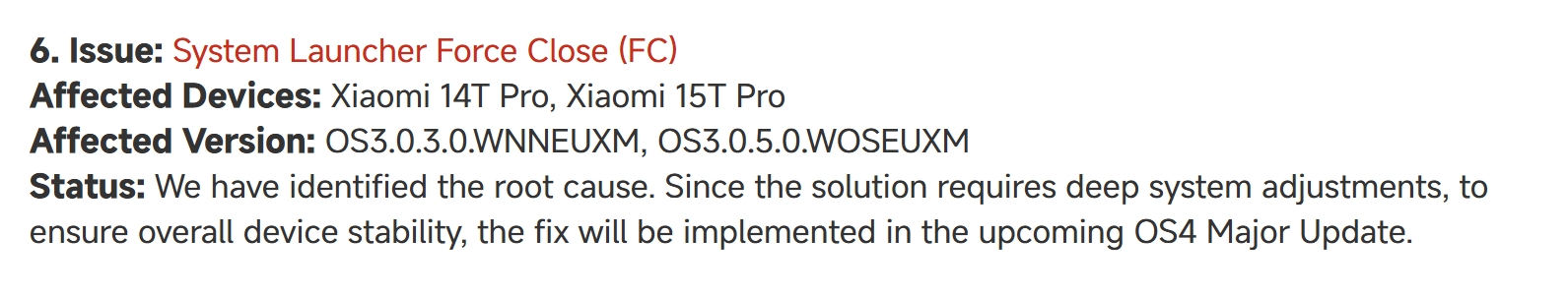 detalhes sobre futura atualização da HyperOS