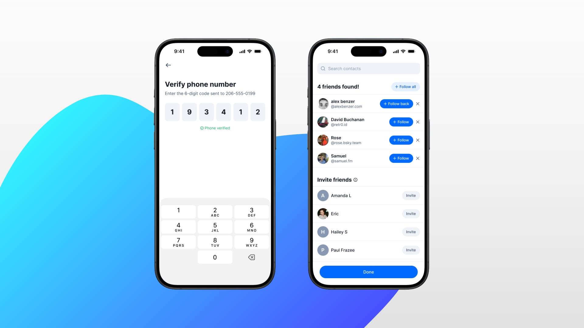 Bluesky encontrar contactos privado