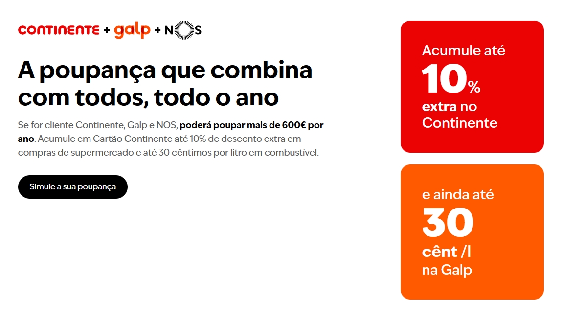 COMBINA Galp Continente e NOS