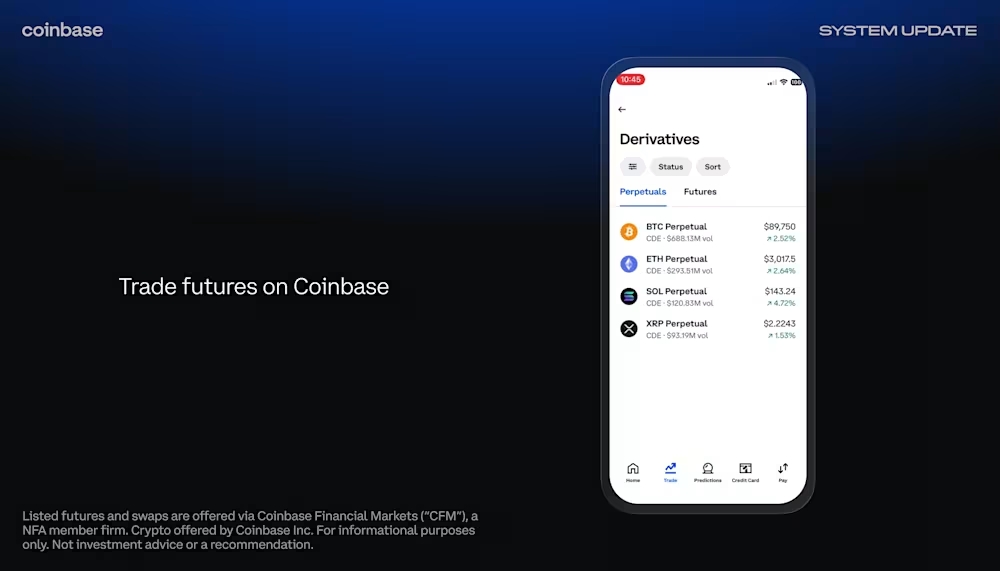 Coinbase trades