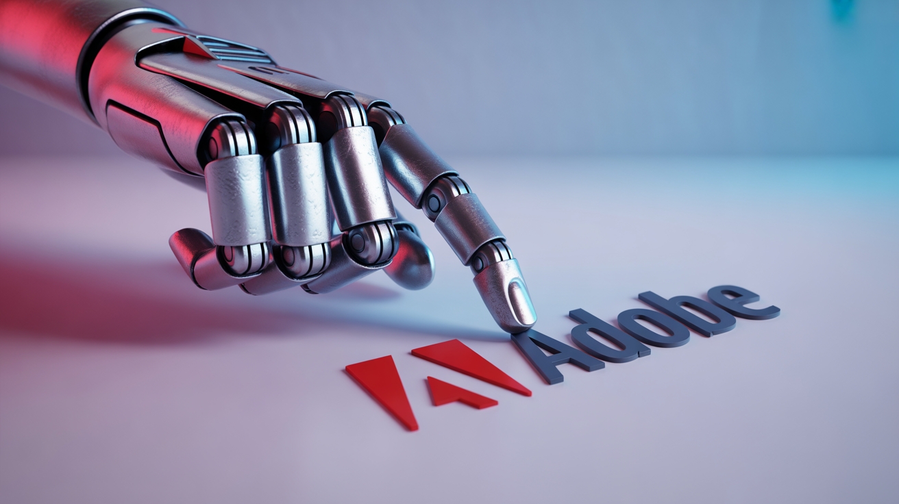 Adobe com mão robótica
