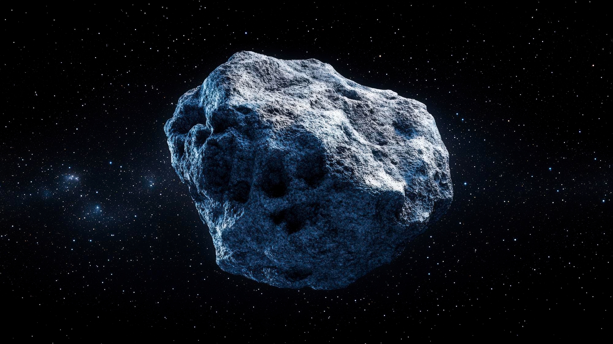 asteroide no espaço