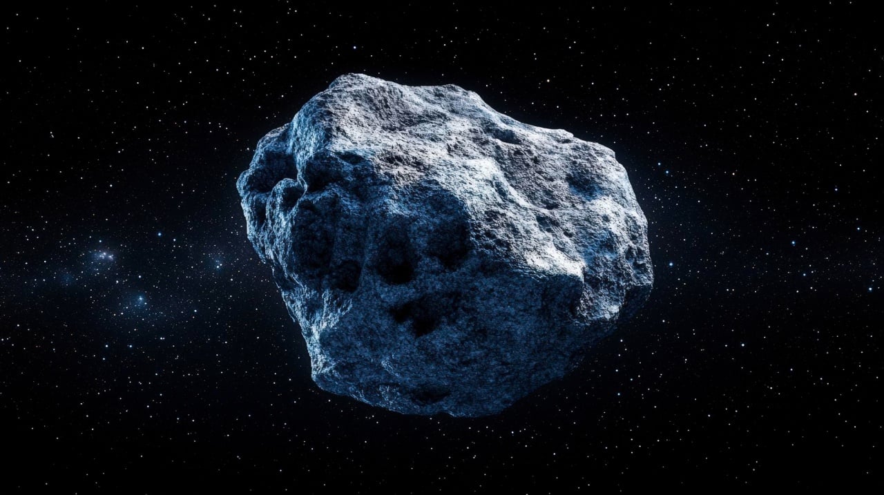 asteroide no espaço