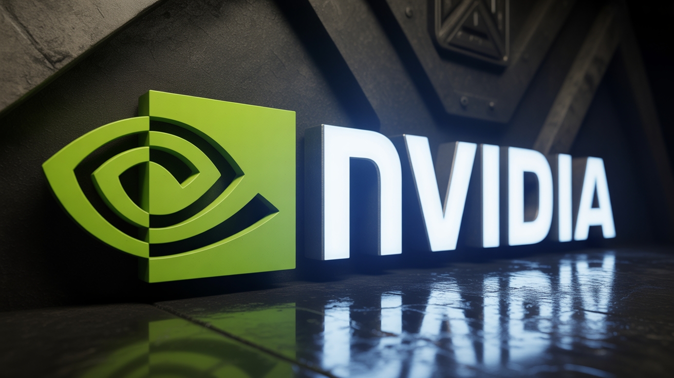 Nvidia logo em 3D