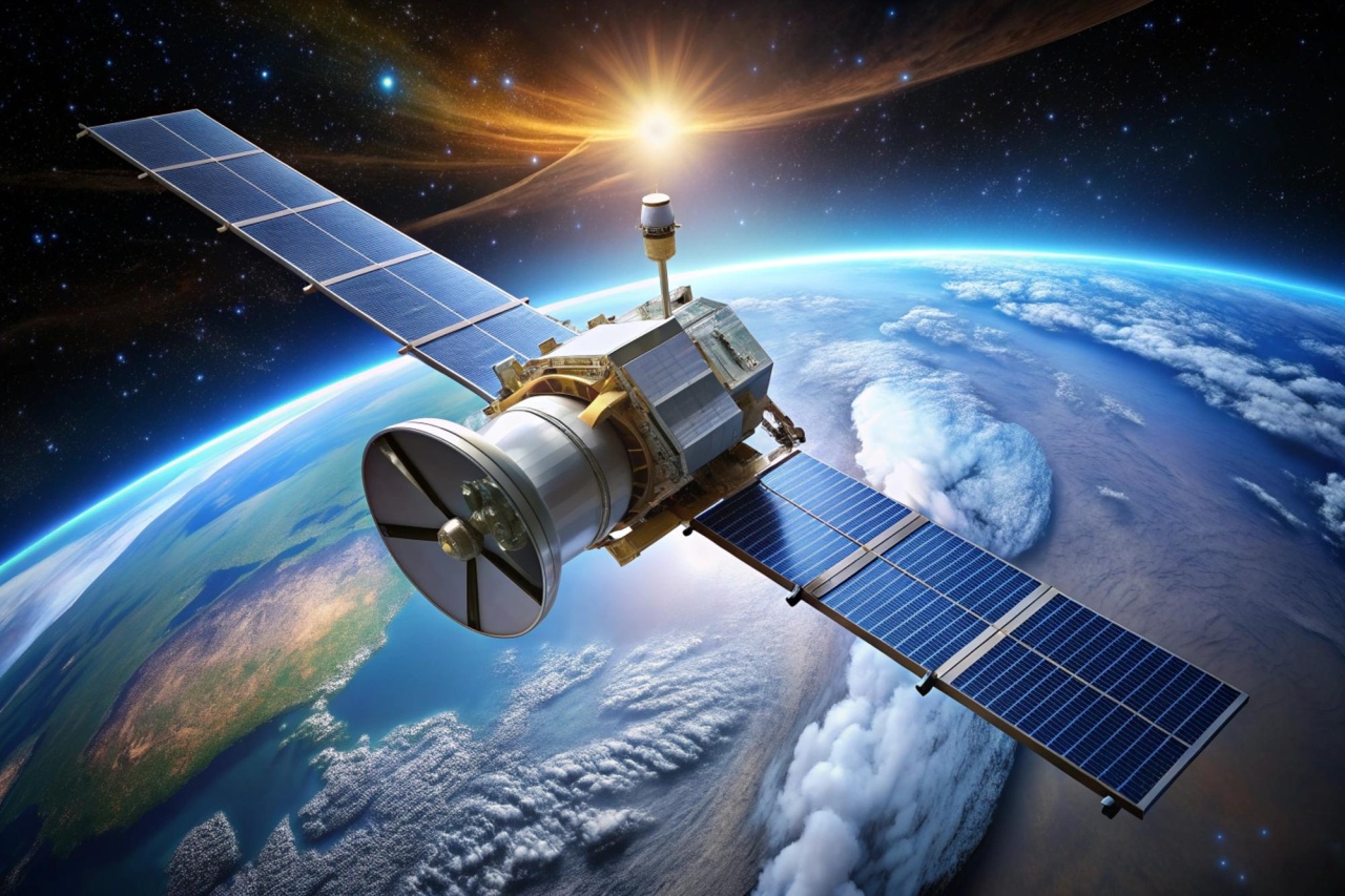 satélite no espaço