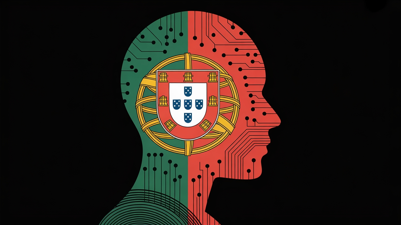 Inteligência Artificial com bandeira de Portugal