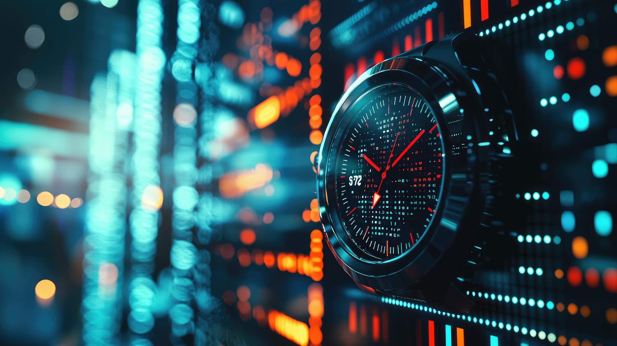 relógio em servidor