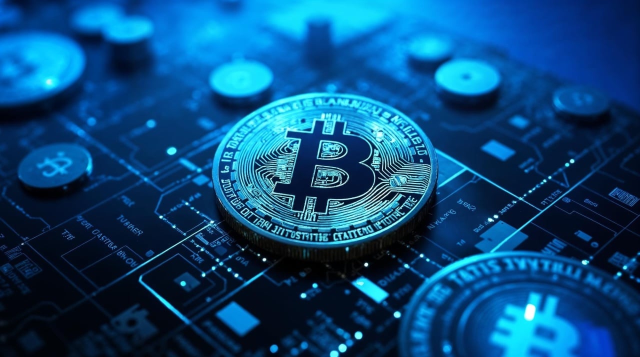 criptomoedas em fundo digital