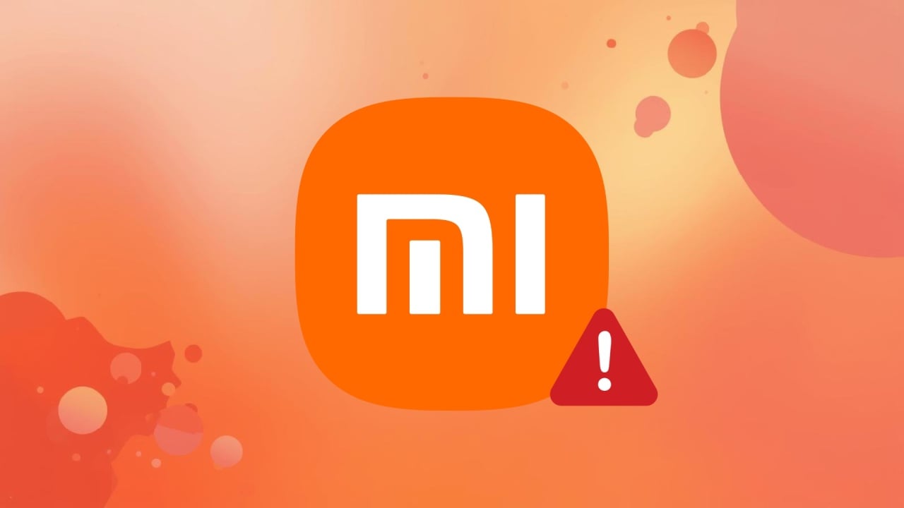 Xiaomi logo com sinal de erro