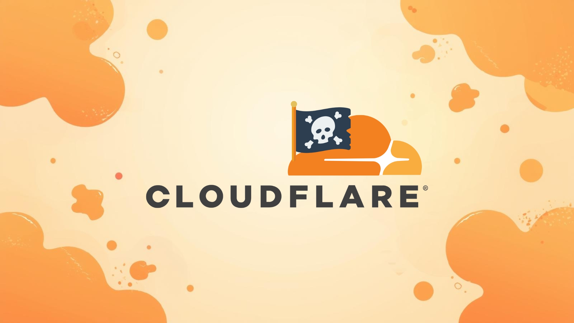 Cloudflare com bandeira de pirataria\