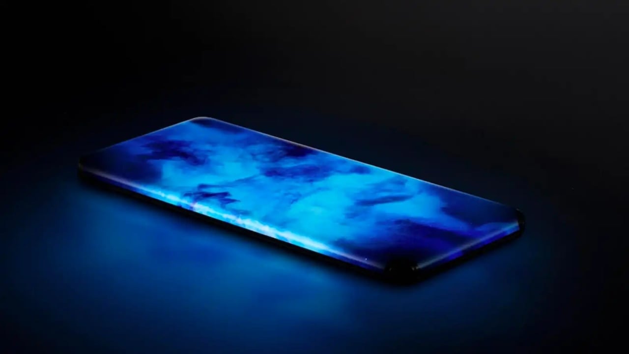 Dispositivo da Xiaomi com ecrã completo em todas as laterais