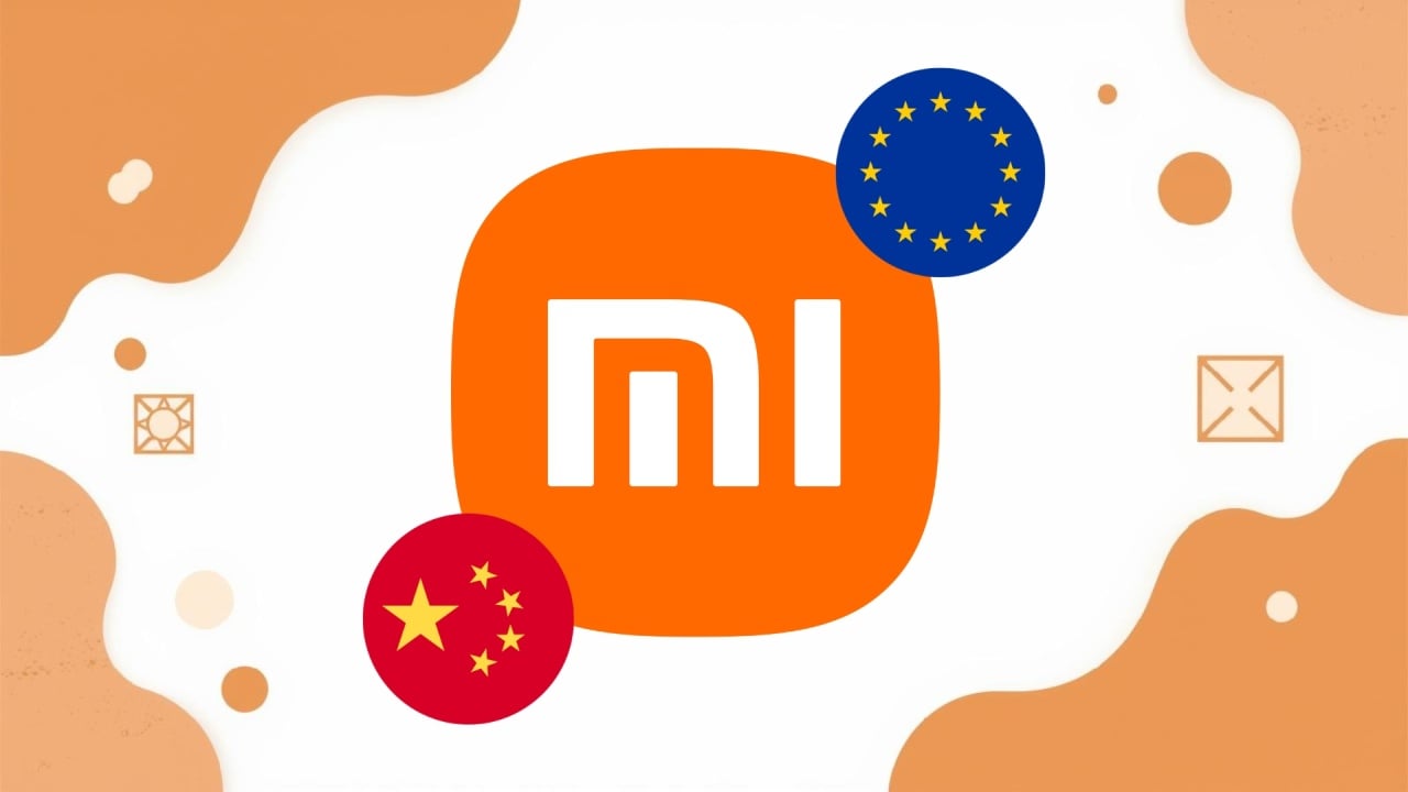 Xiaomi com bandeira da China e Europa