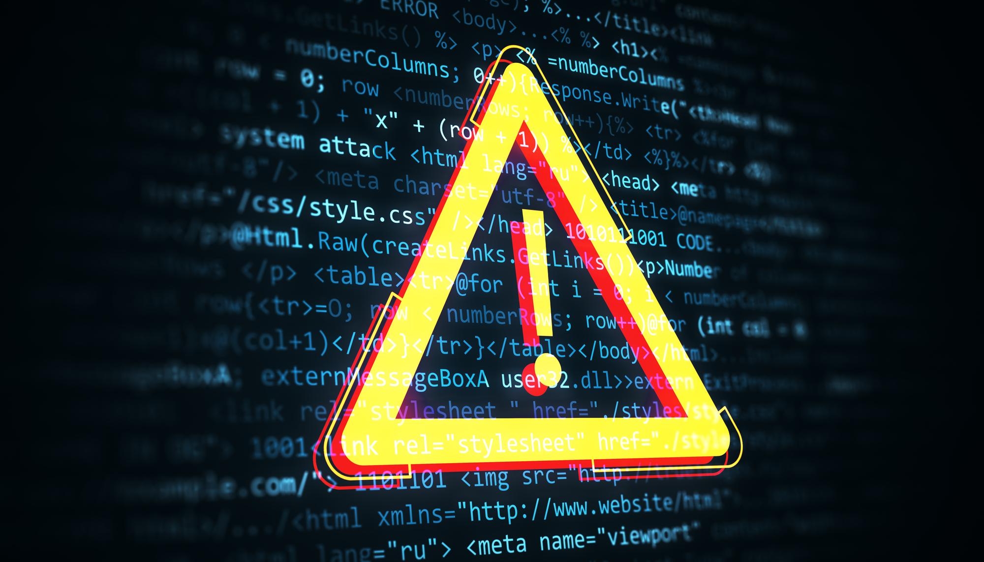 sinal de alerta em código digital