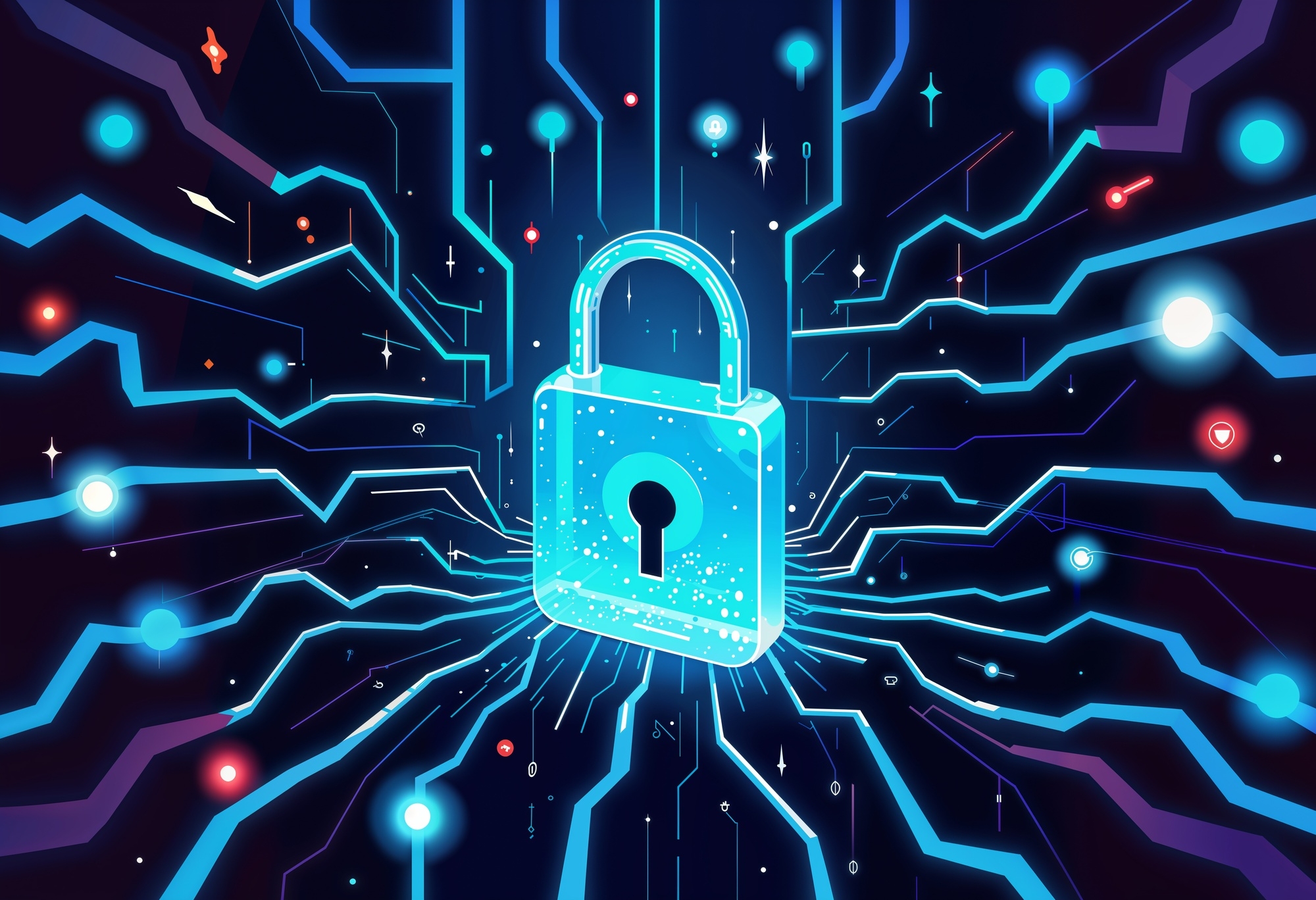 cadeado de cibersegurança