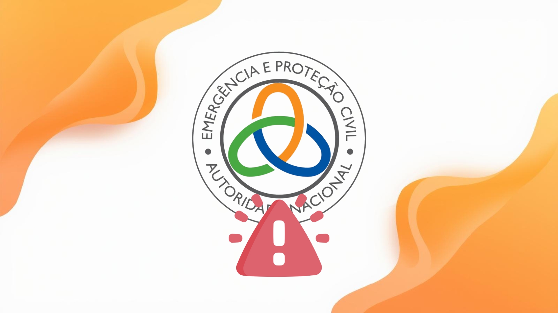 Proteção civil com sinal de alerta