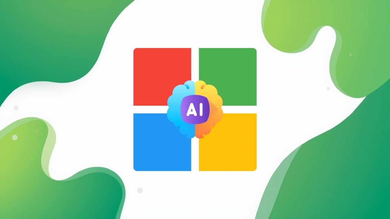 Microsoft com imagem de IA