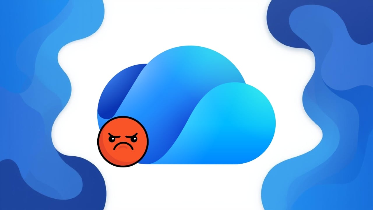 Microsoft OneDrive com utilizador zangado