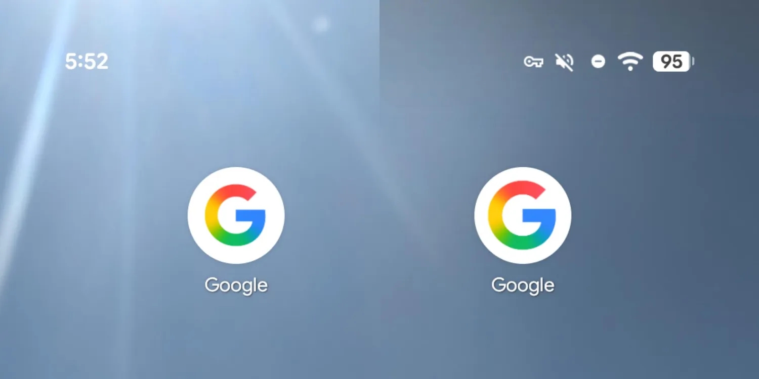 icone da app da google maior em alguns dispositivos