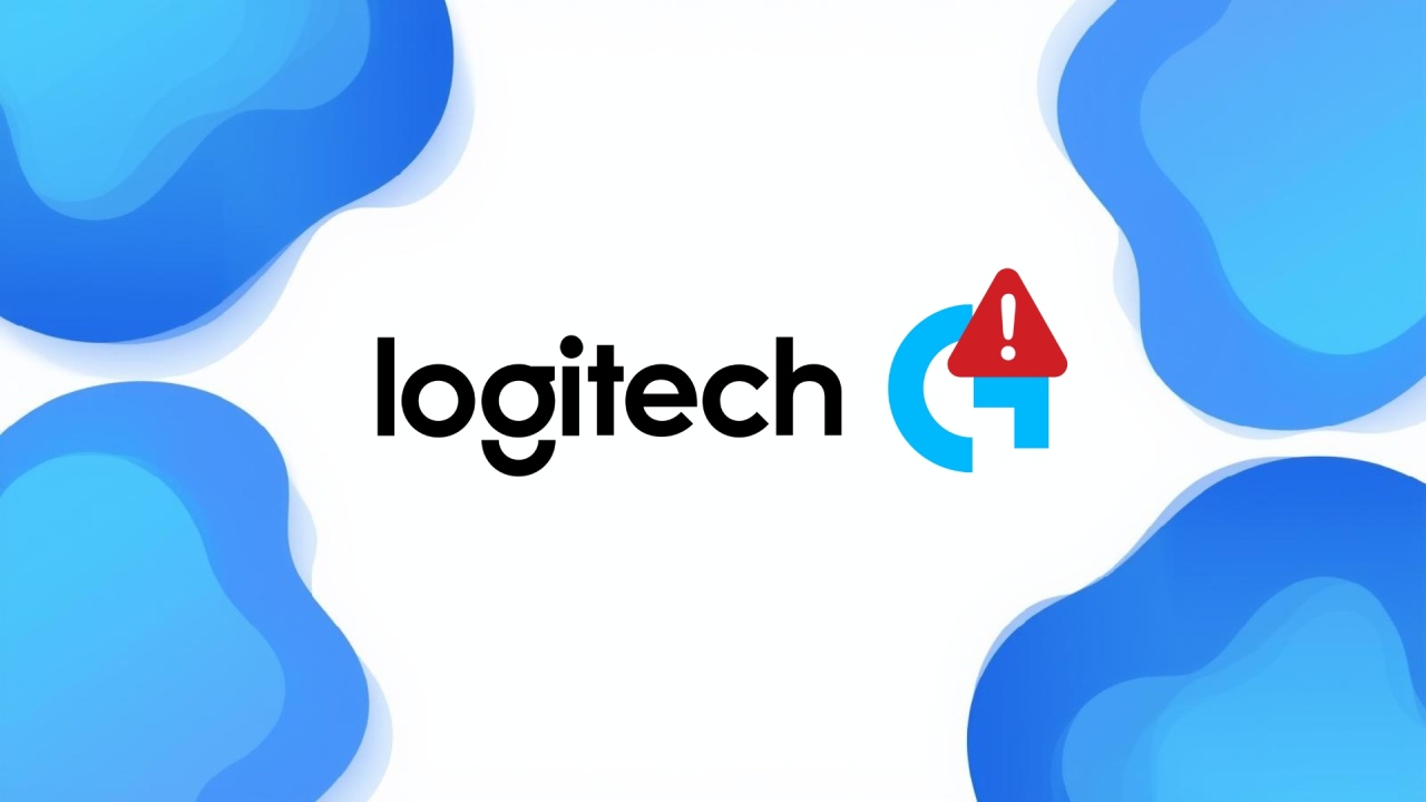 Logitech com sinal de alerta