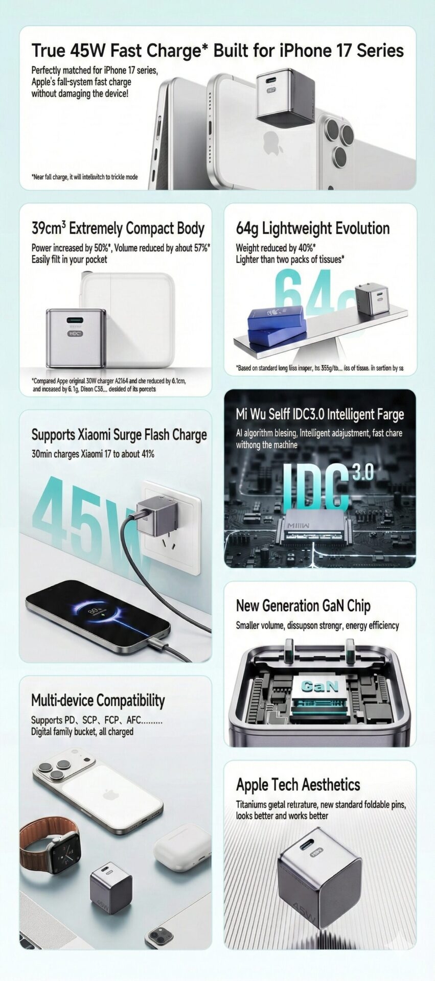 detalhes do carregador da xiaomi