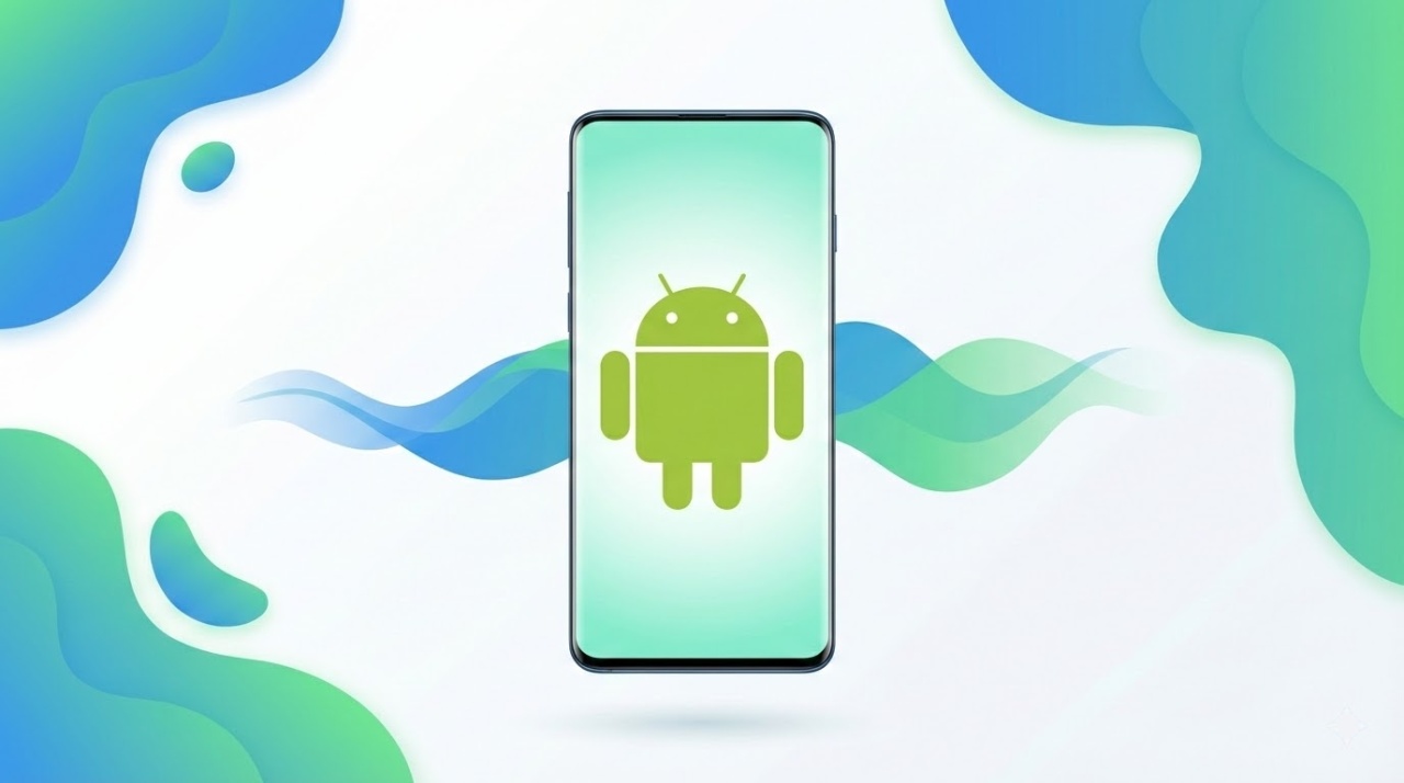 Android logo em smartphone