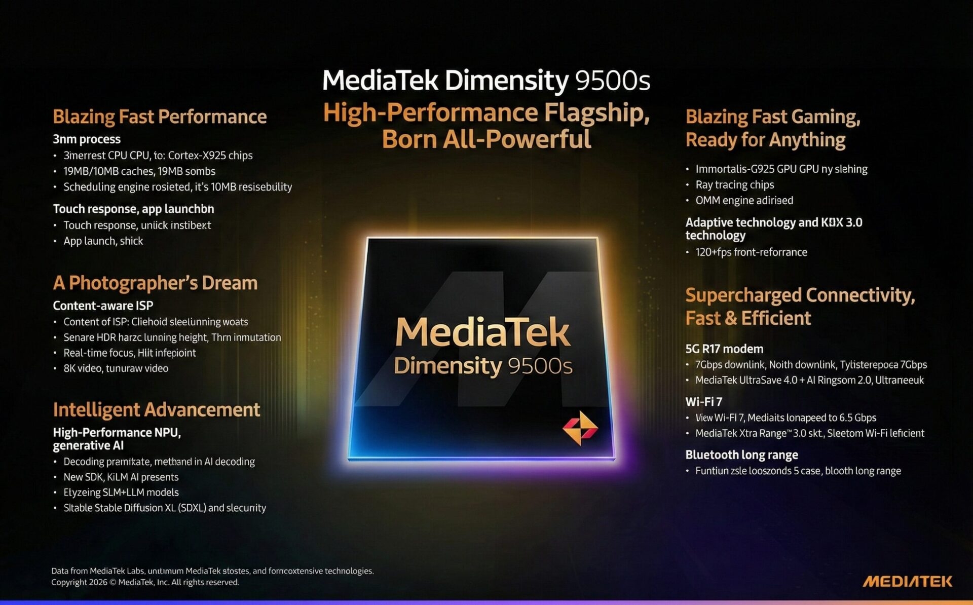 detalhes do novo MediaTek Dimensity 9500s