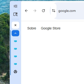 Chrome com abas verticais