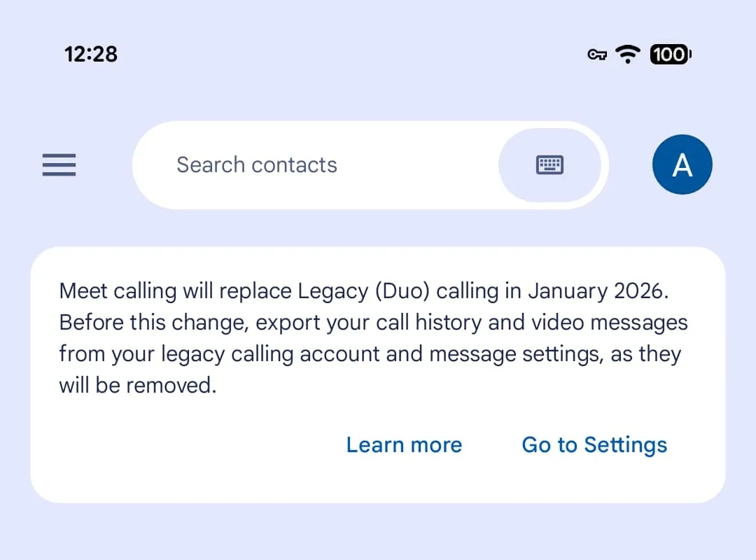 Nova interface do google meet