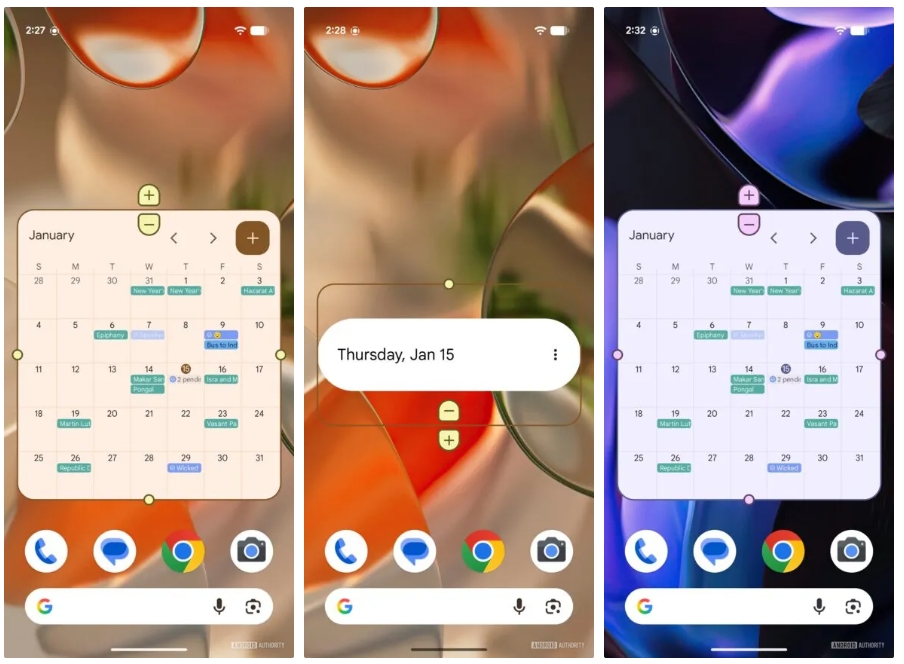 widgets na versão beta do Android