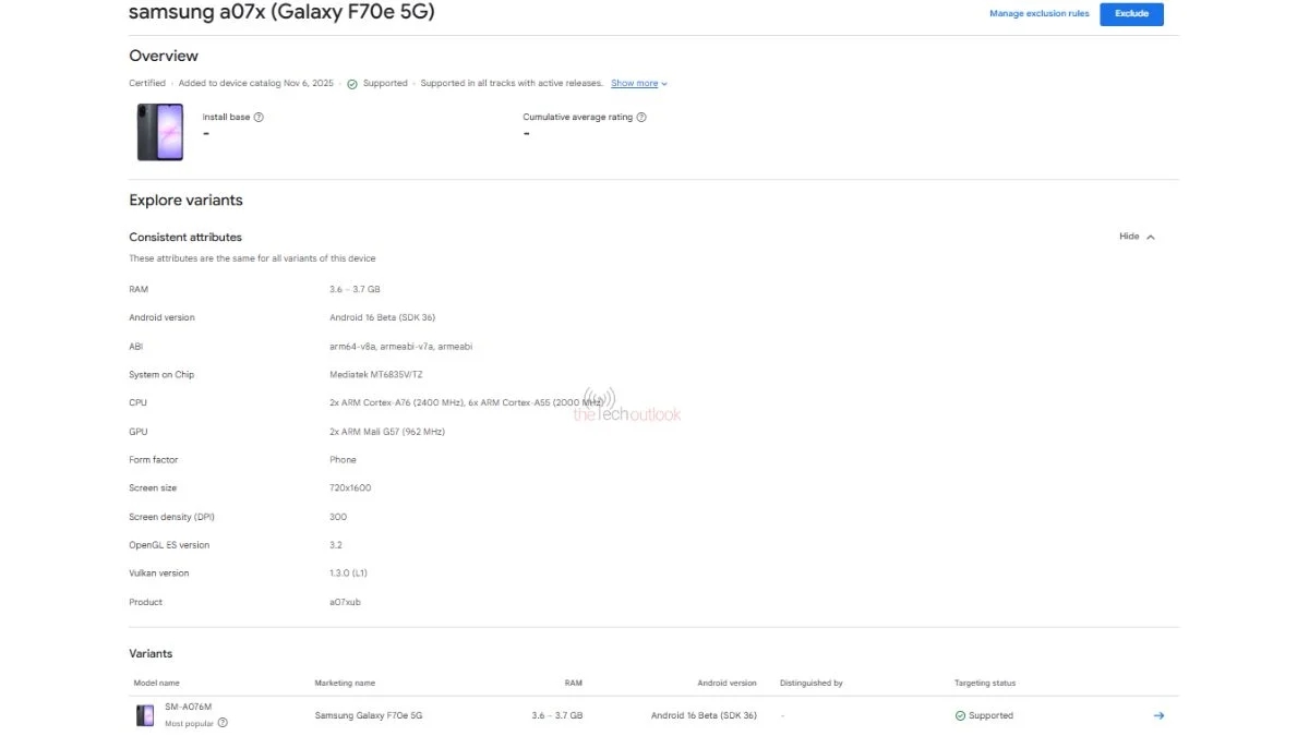 novo dispositivo da Samsung