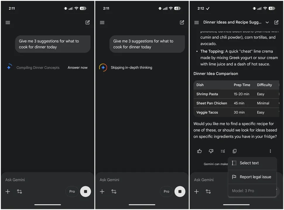 responder agora no gemini