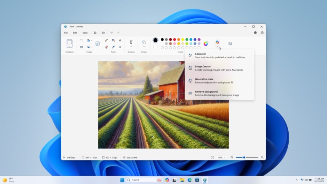 Paint com novas funcionalidades