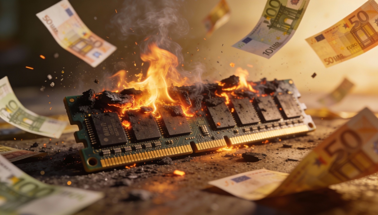 RAM de computador a arder