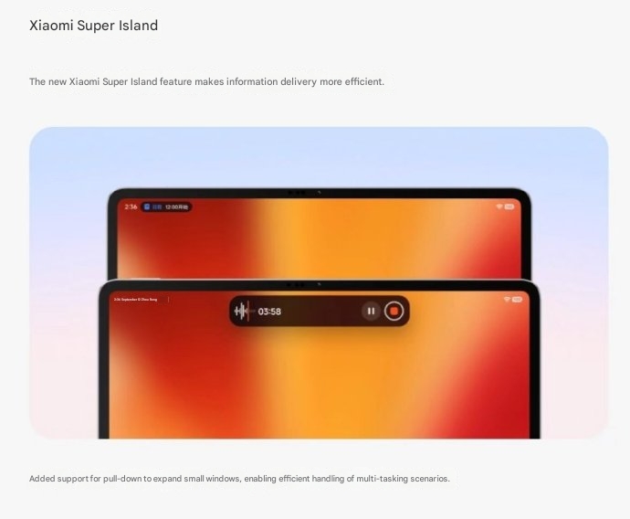 Xiaomi Super island