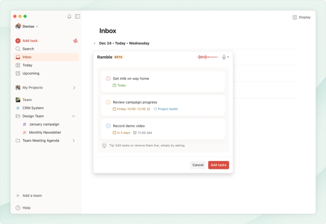 todoist ramble