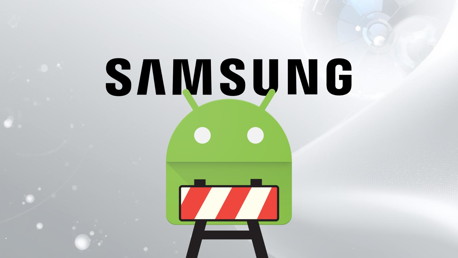 Android com logo da Samsung e bloqueado