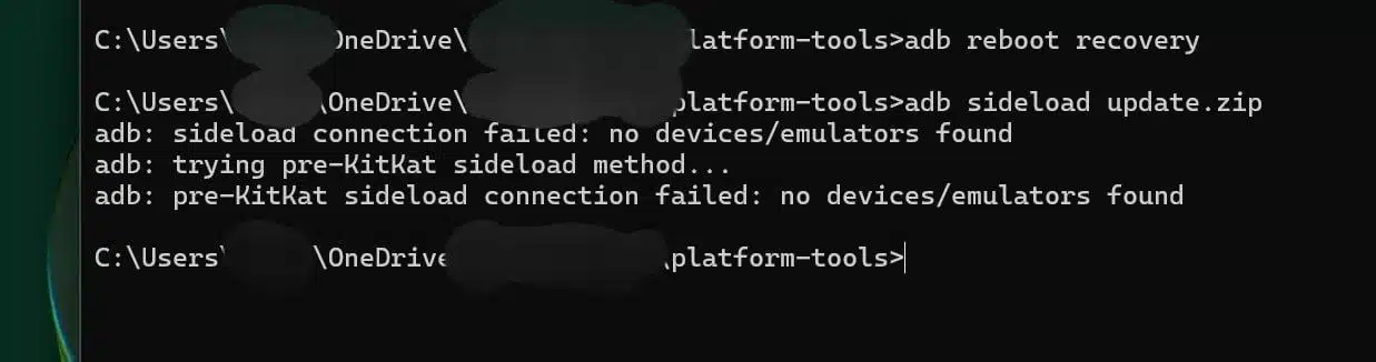 erro de atualização forçada