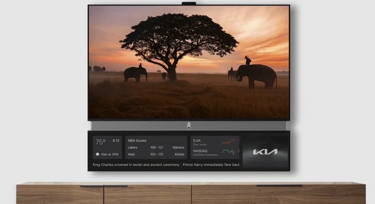 Telly tv com publicidade permanente