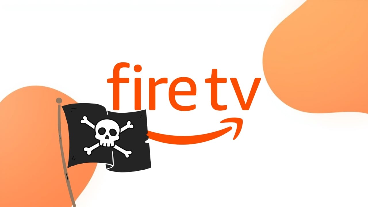 Amazon Fire TV com bandeira de pirataria