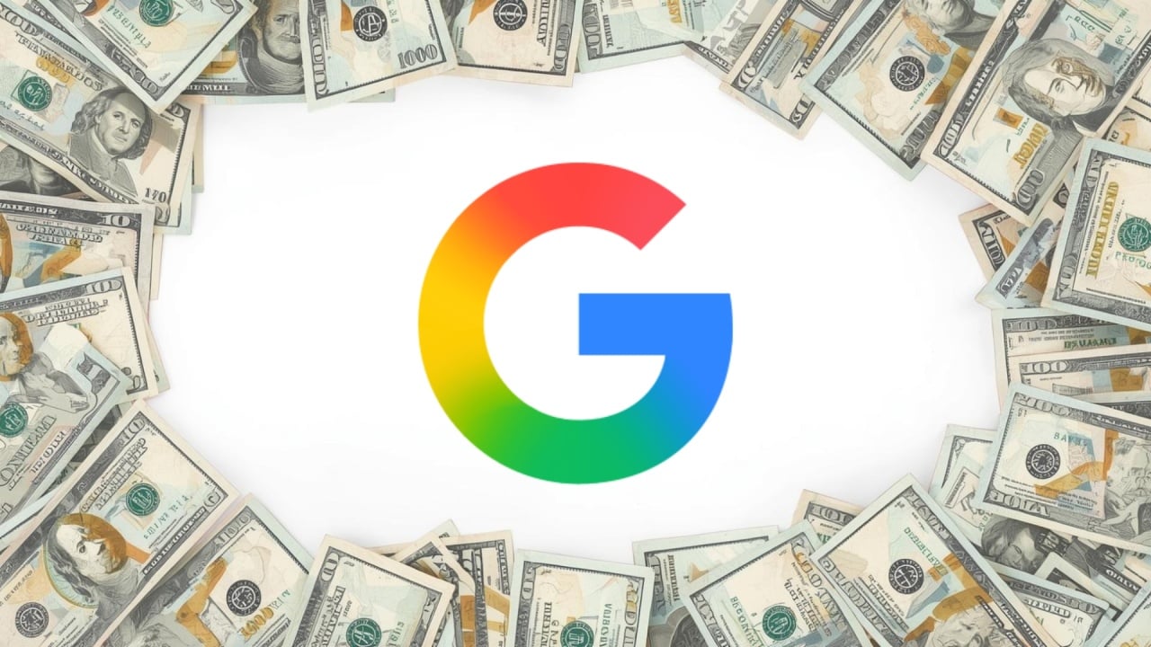 Google rodeado de dinheiro