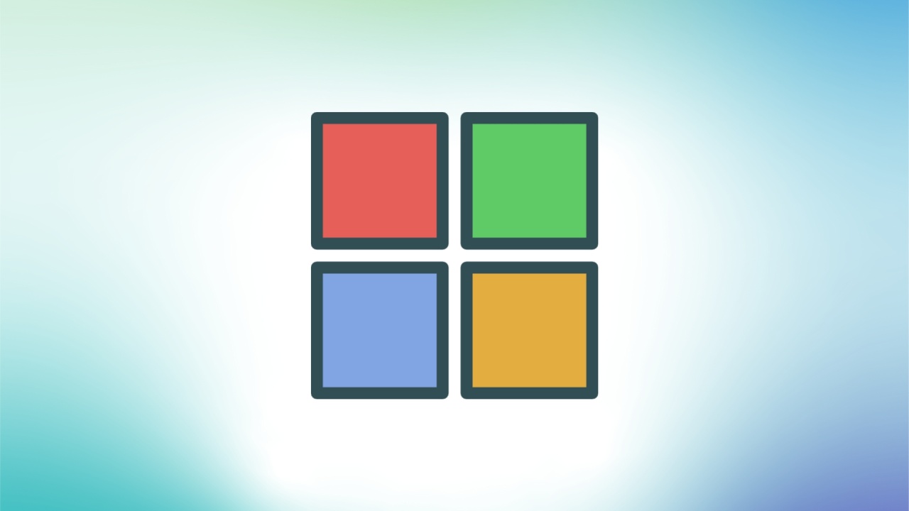 Windows logo com cores da Microsoft