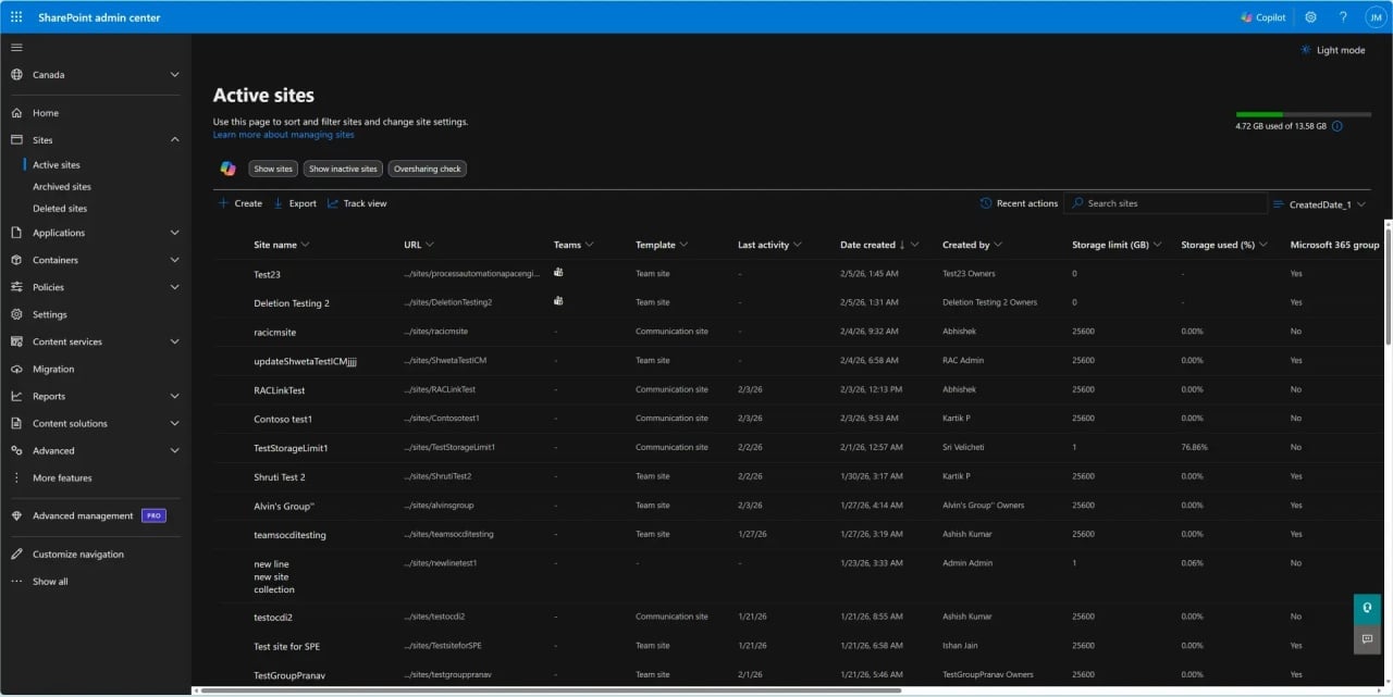 SharePoint dark mode