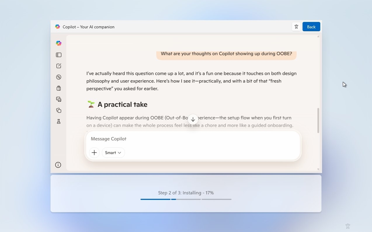 Copilot no setup do windows