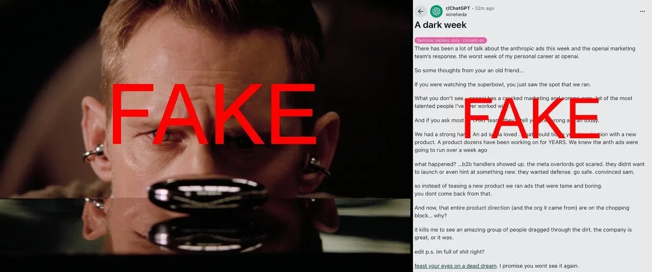 imagem da campanha da openai falsa