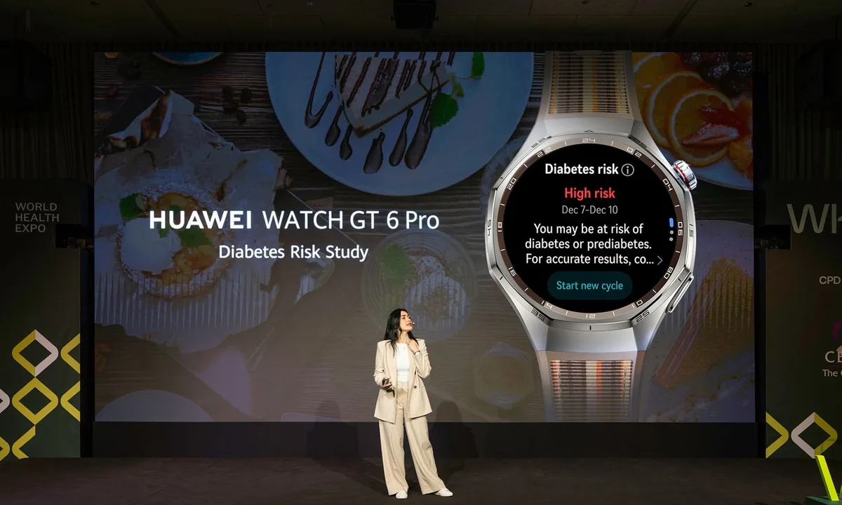 Huawei teste de smartwatch com medição de diabetes