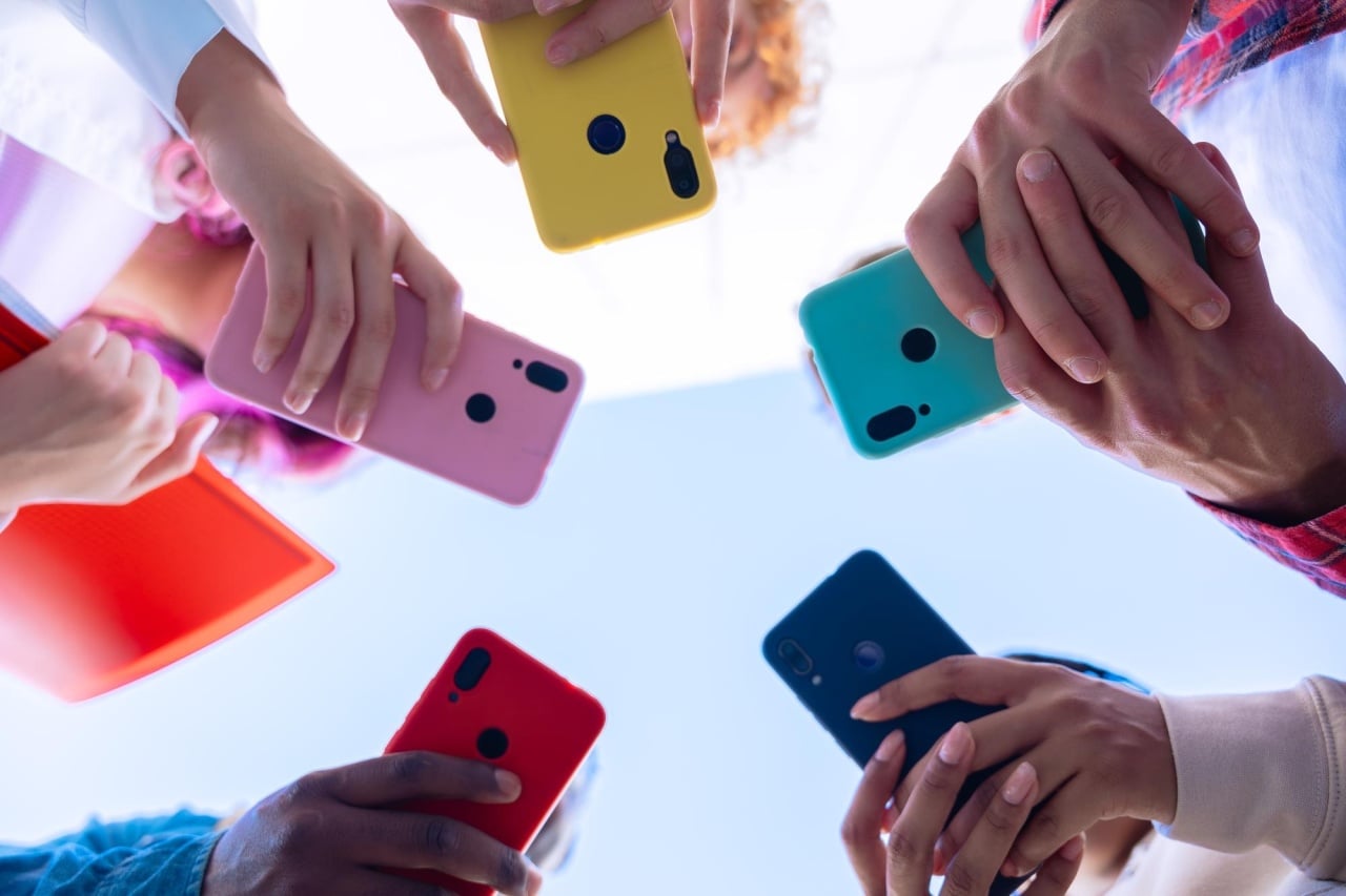 Smartphones a serem usados