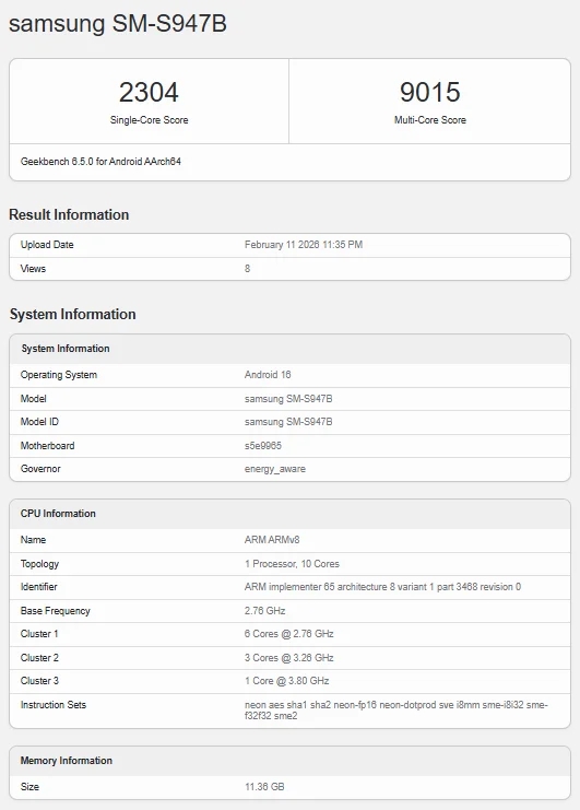 benchmark realizado ao dispositivo